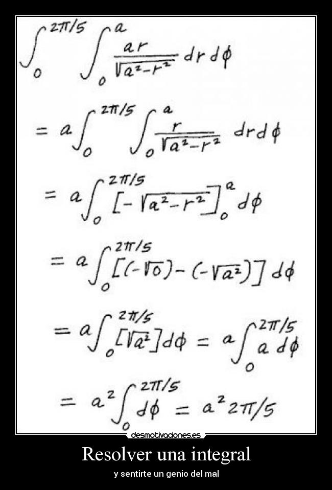 Resolver una integral - y sentirte un genio del mal