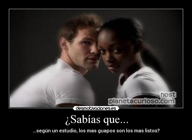 ¿Sabías que... - ...según un estudio, los mas guapos son los mas listos?