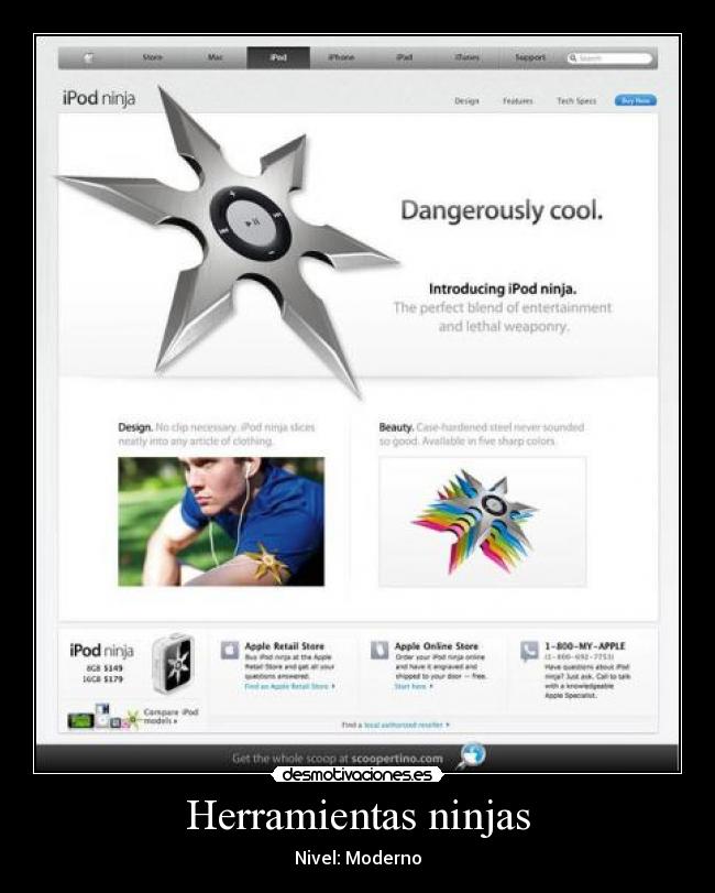 Herramientas ninjas - Nivel: Moderno