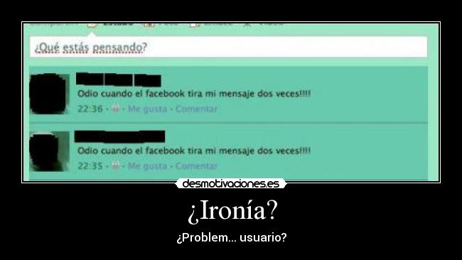 ¿Ironía? -