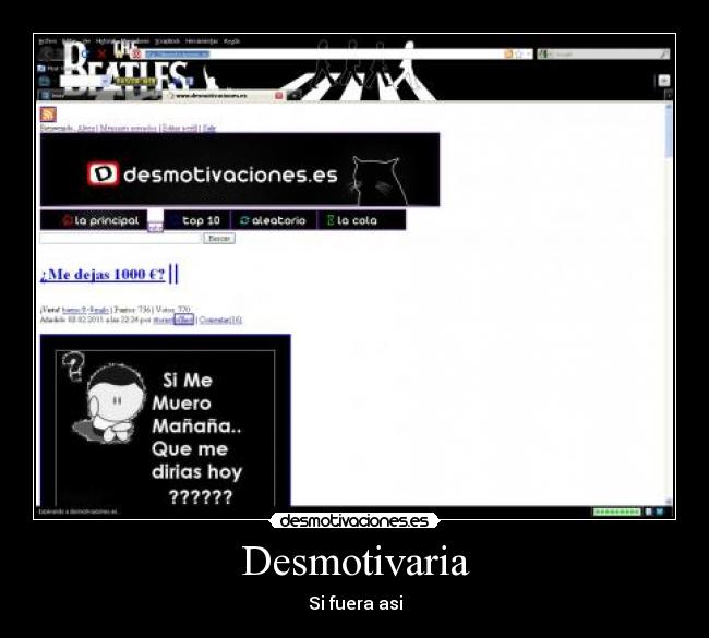 Desmotivaria - Si fuera asi