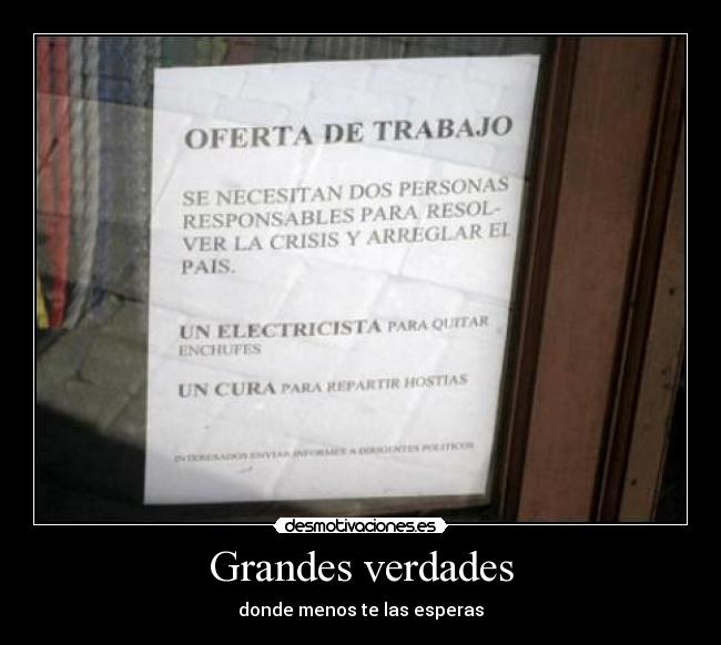 Grandes verdades - donde menos te las esperas