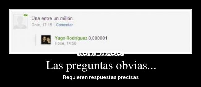 Las preguntas obvias... - 