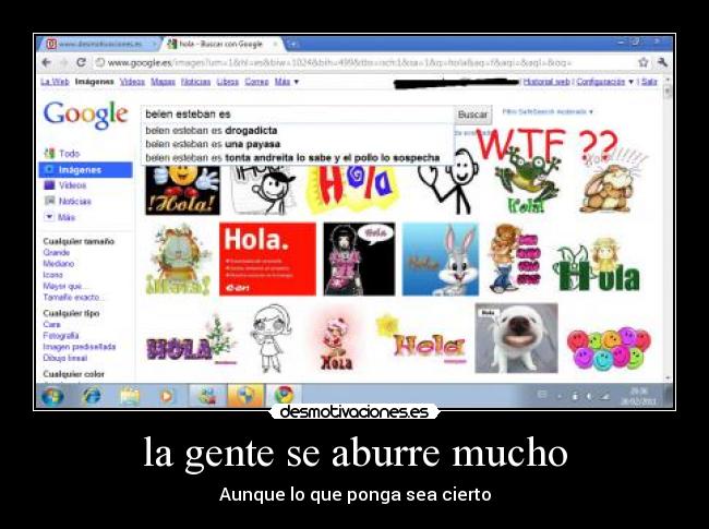 la gente se aburre mucho -