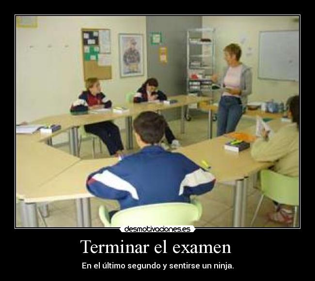 Terminar el examen -