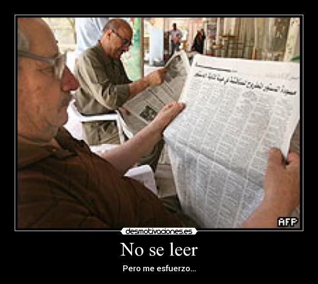 No se leer -