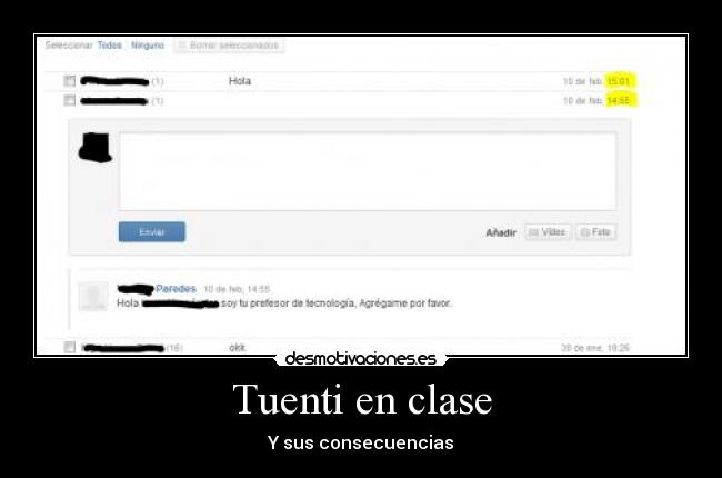 Tuenti en clase - 