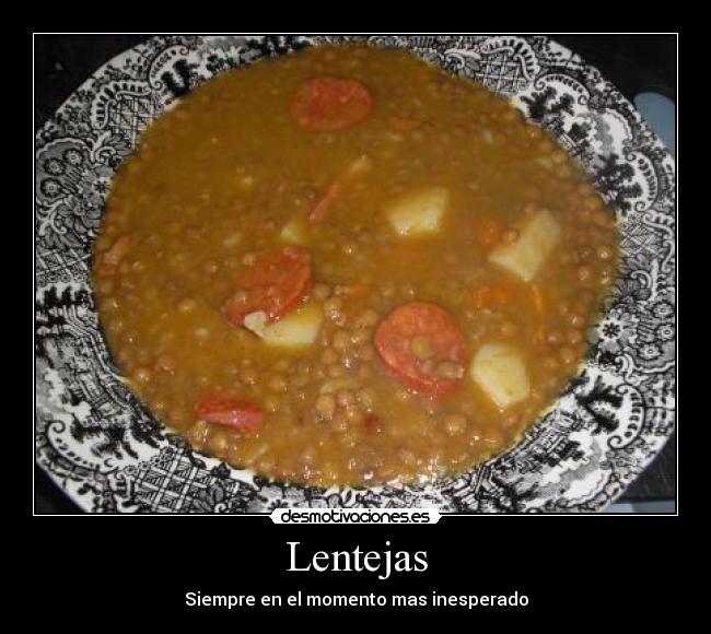 carteles lentejas desmotivaciones