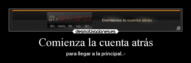 Comienza la cuenta atrás -