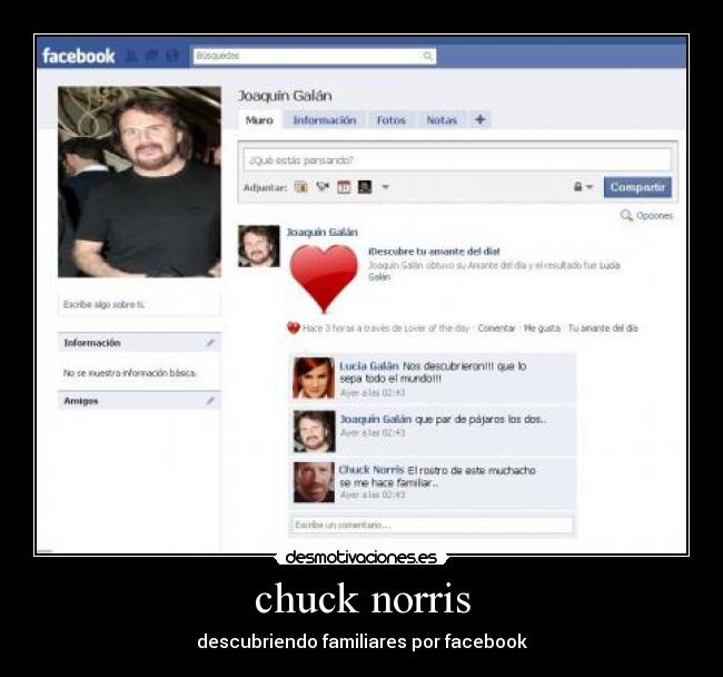 chuck norris - descubriendo familiares por facebook