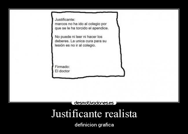 Justificante realista - definicion grafica