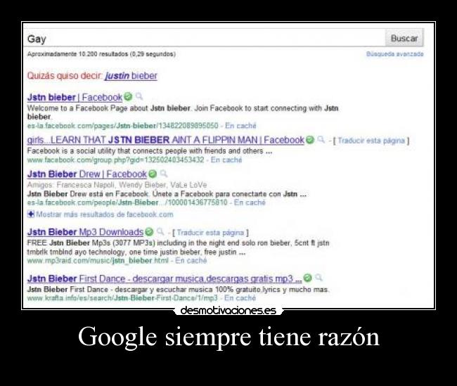 Google siempre tiene razón -