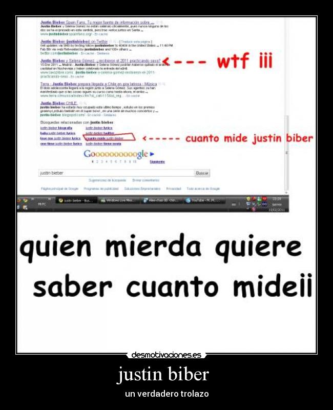 justin biber  - un verdadero trolazo