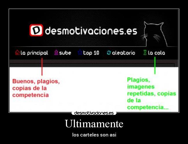 Ultimamente - los carteles son asi