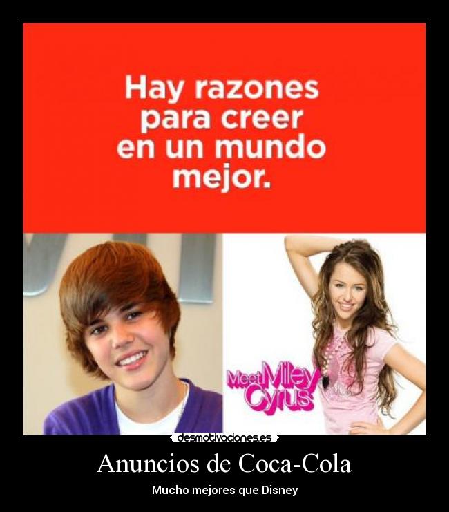 carteles coca cola anuncio bustin jieber muerete hanna guarra desmotivaciones
