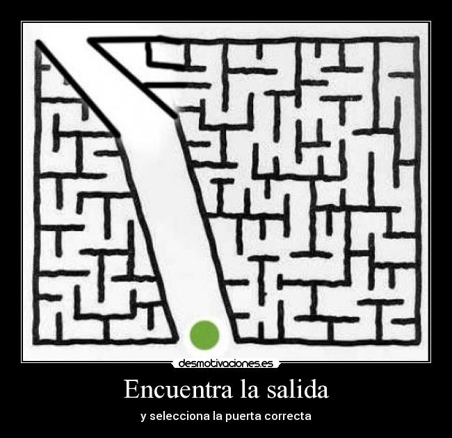 Encuentra la salida - y selecciona la puerta correcta