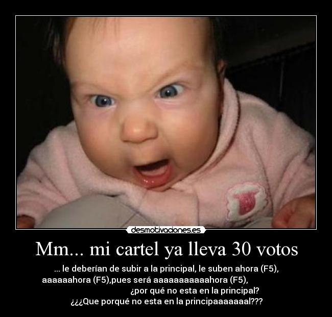 Mm... mi cartel ya lleva 30 votos -