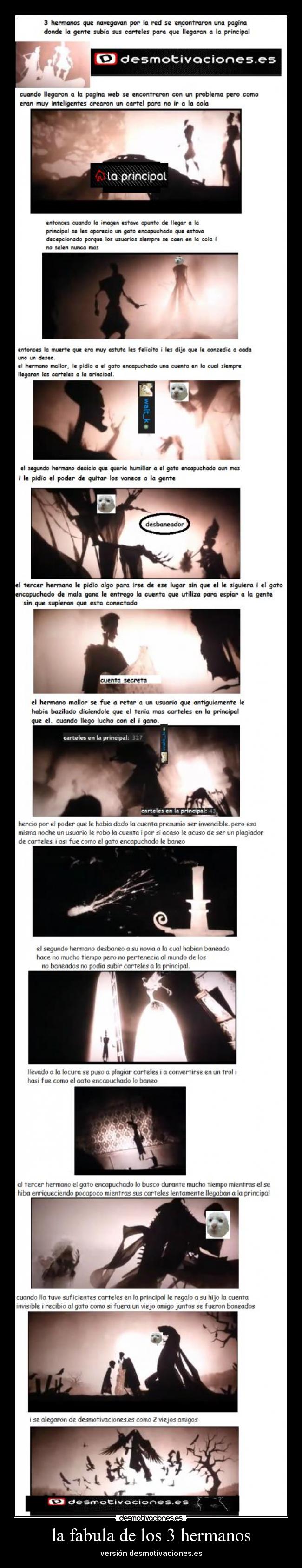 carteles fabula los hermanos desmotivaciones
