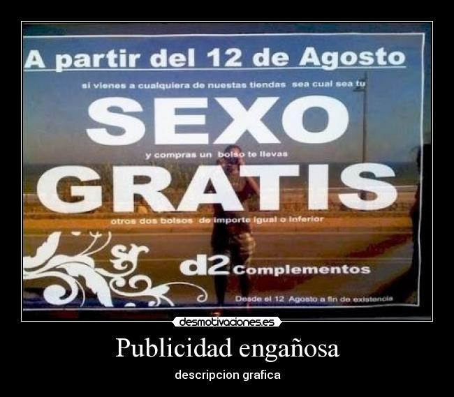 Publicidad engañosa - descripcion grafica