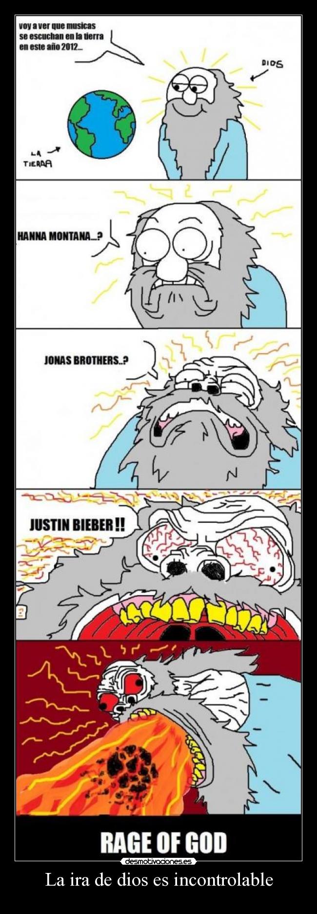 La ira de dios es incontrolable -