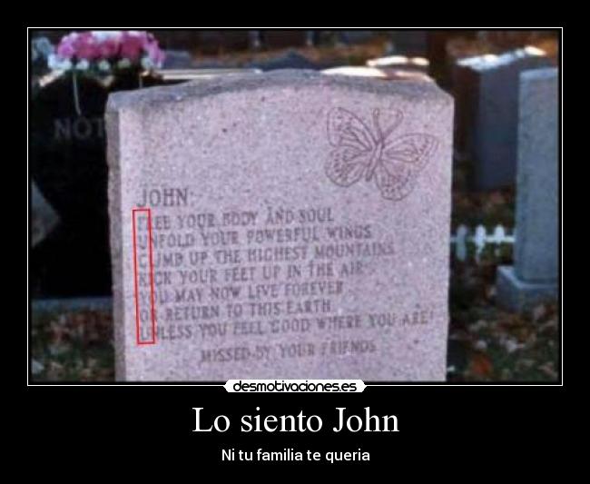 Lo siento John - 