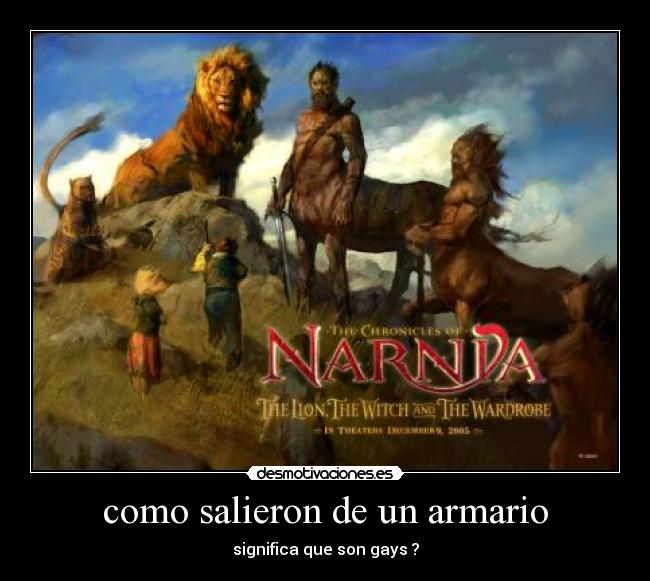 como salieron de un armario - significa que son gays ?