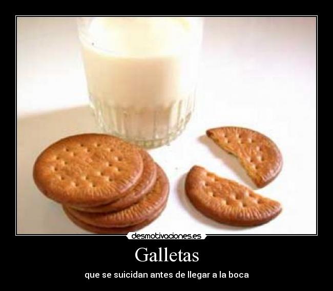 Galletas - que se suicidan antes de llegar a la boca