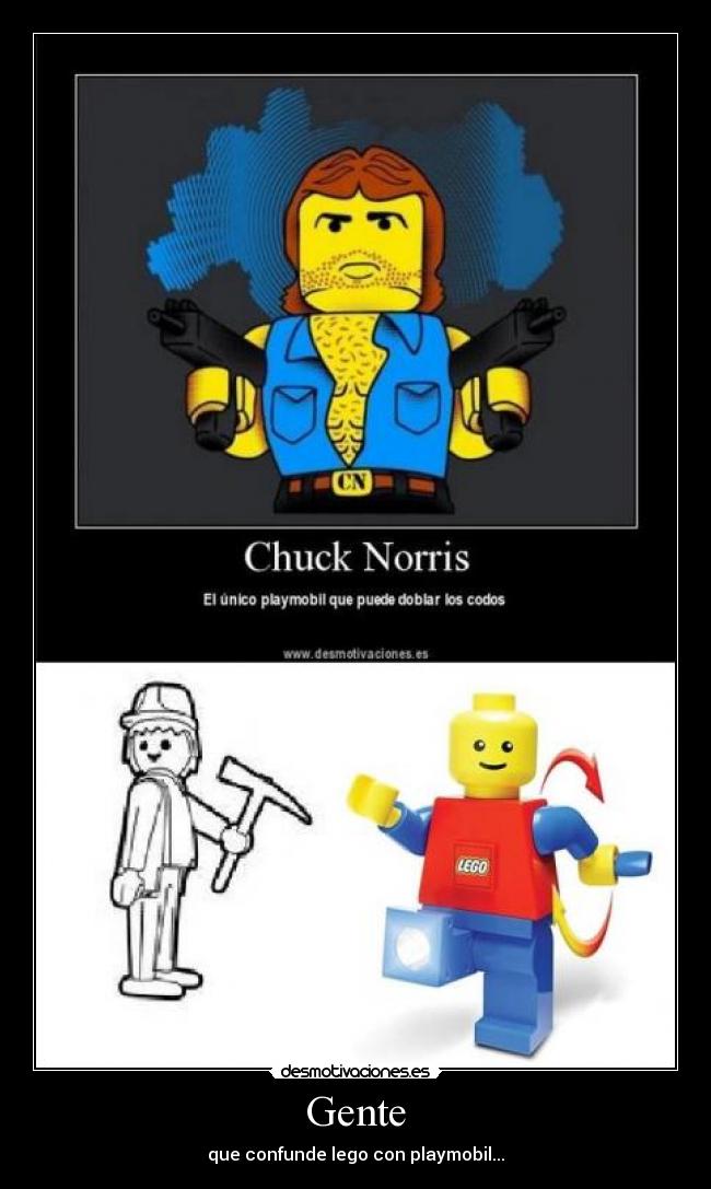 Gente - que confunde lego con playmobil...