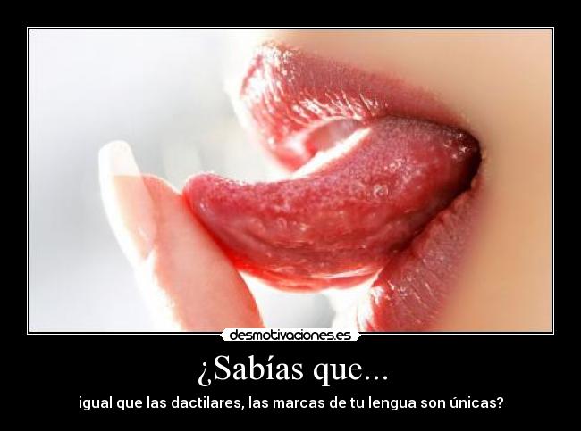 ¿Sabías que... - igual que las dactilares, las marcas de tu lengua son únicas?