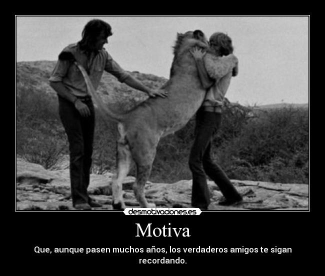 Motiva - Que, aunque pasen muchos años, los verdaderos amigos te sigan recordando.