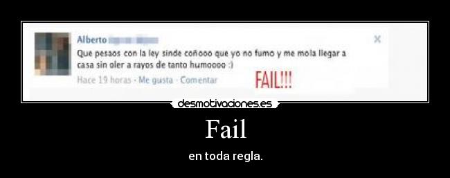 Fail - en toda regla.