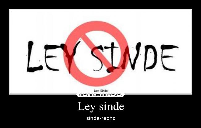 Ley sinde - sinde-recho
