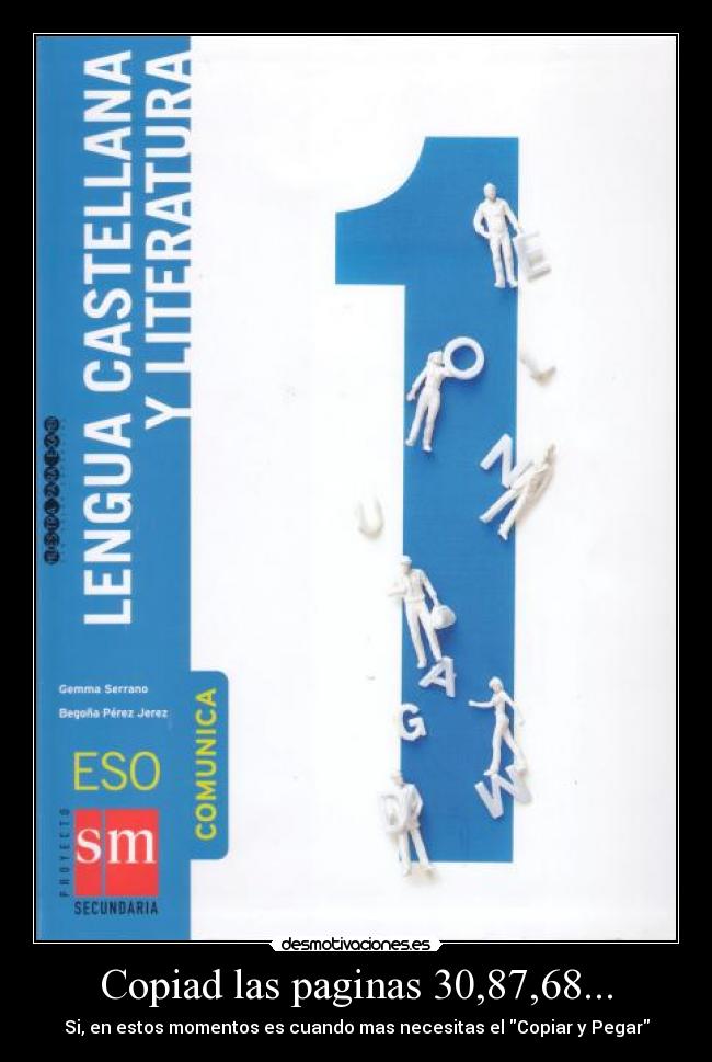 Copiad las paginas 30,87,68... - Si, en estos momentos es cuando mas necesitas el Copiar y Pegar