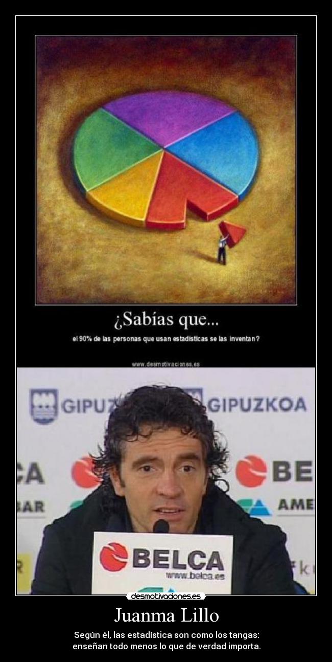 Juanma Lillo - Según él, las estadística son como los tangas:
enseñan todo menos lo que de verdad importa.