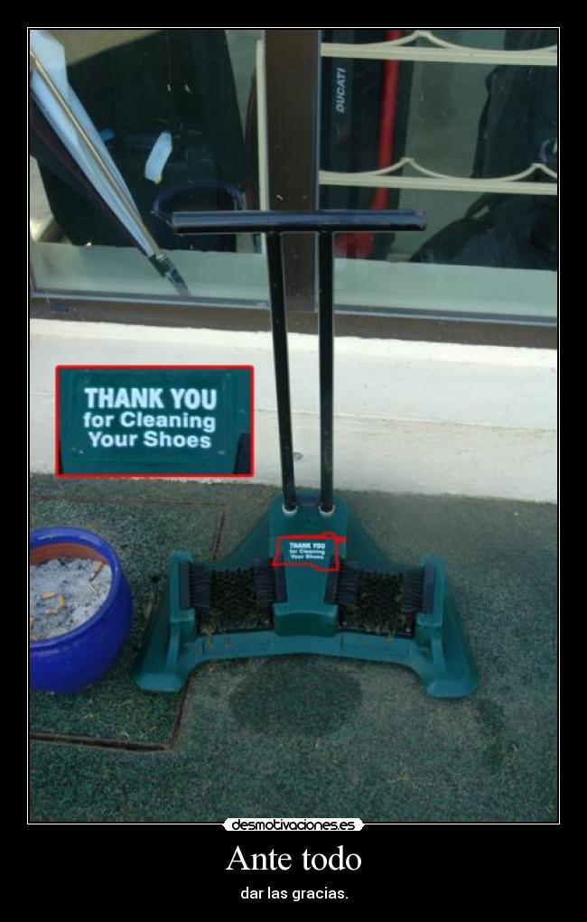 Ante todo - dar las gracias.