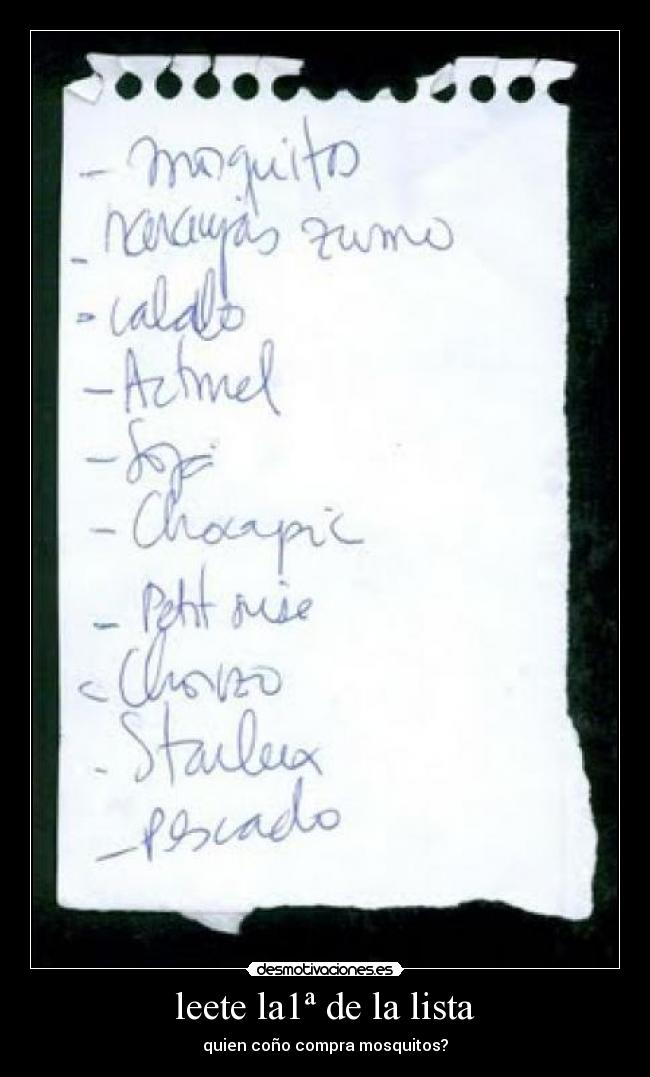 leete la1ª de la lista -