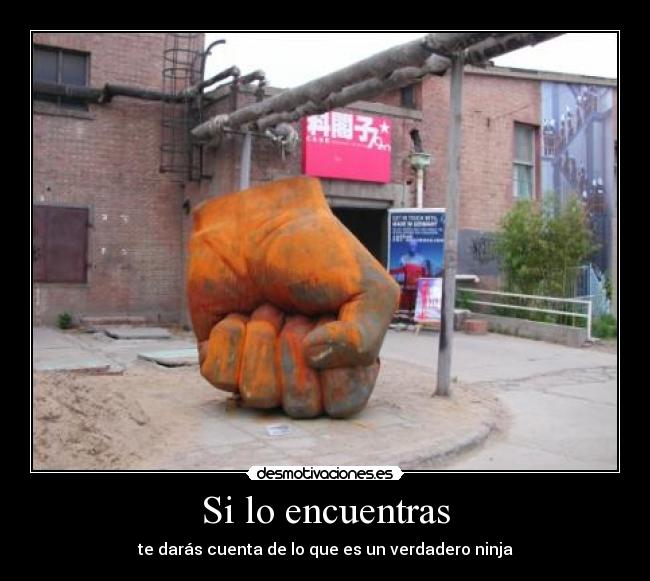 Si lo encuentras - te darás cuenta de lo que es un verdadero ninja