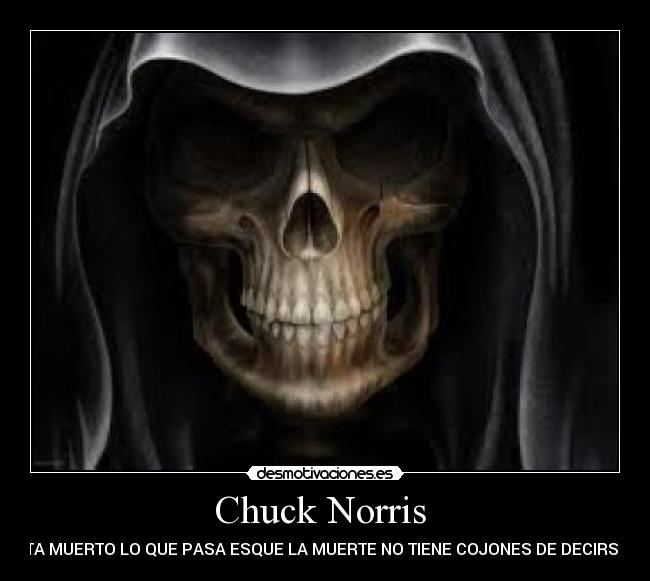 Chuck Norris - ESTA MUERTO LO QUE PASA ESQUE LA MUERTE NO TIENE COJONES DE DECIRSELO