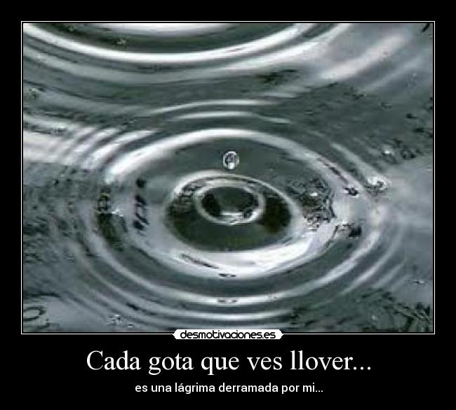 Cada gota que ves llover... -