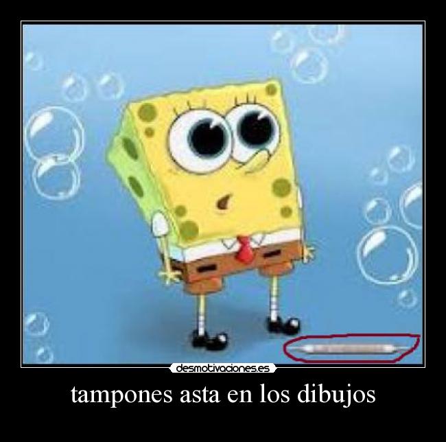 tampones asta en los dibujos -