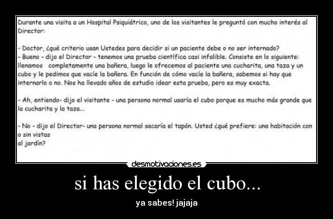 si has elegido el cubo... - 