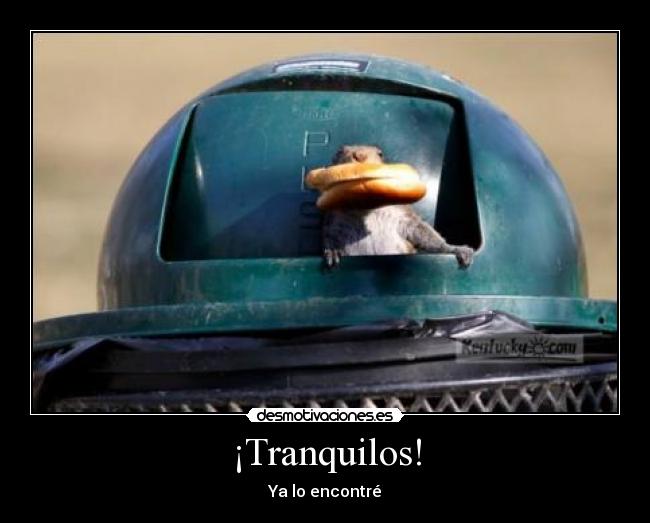 ¡Tranquilos! - Ya lo encontré