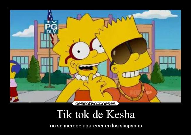 carteles los simpsons cancion 2010 kesha opening desmotivaciones