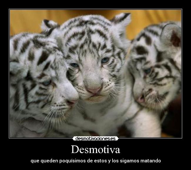 Desmotiva - que queden poquísimos de estos y los sigamos matando