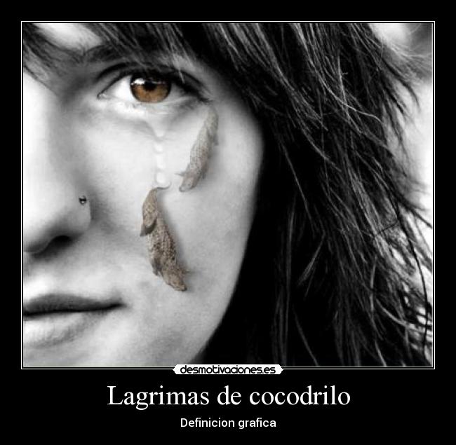 Lagrimas de cocodrilo - Definicion grafica