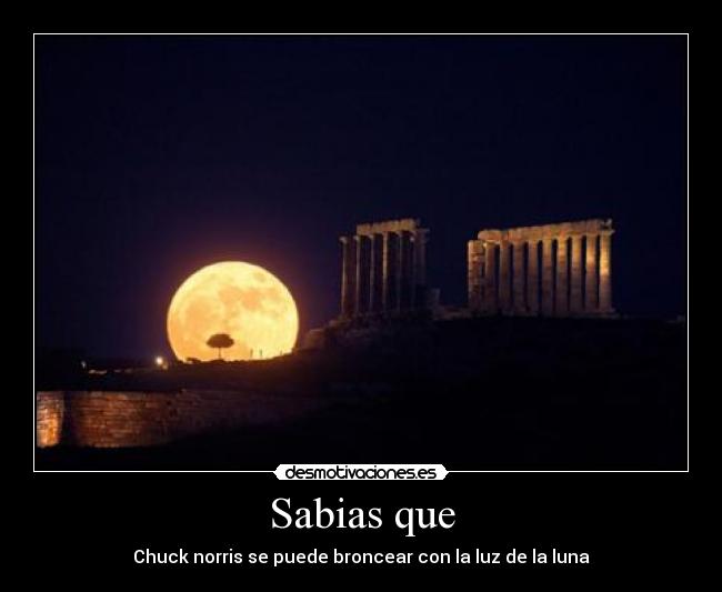 Sabias que - Chuck norris se puede broncear con la luz de la luna