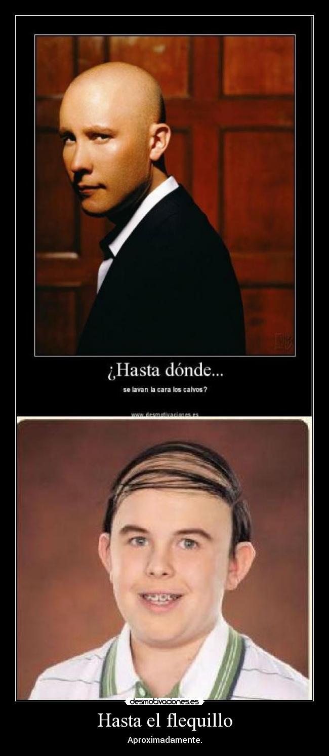 carteles calvo flequillo desmotivaciones