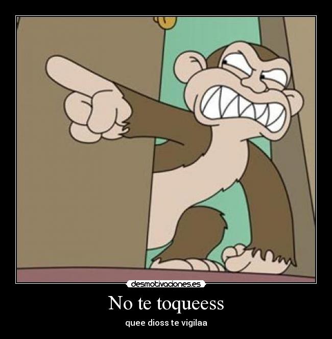 No te toqueess - quee dioss te vigilaa