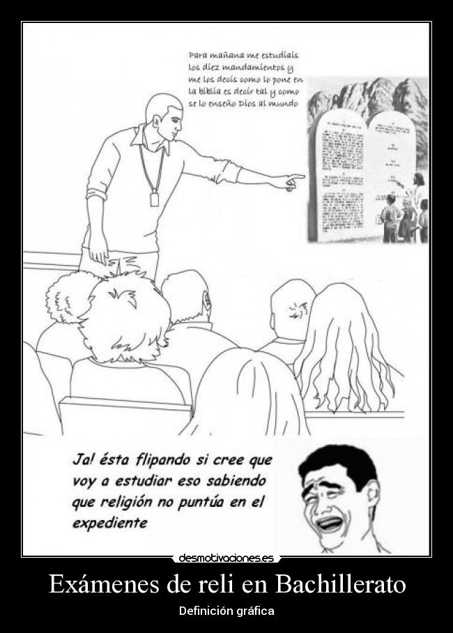 Exámenes de reli en Bachillerato - 