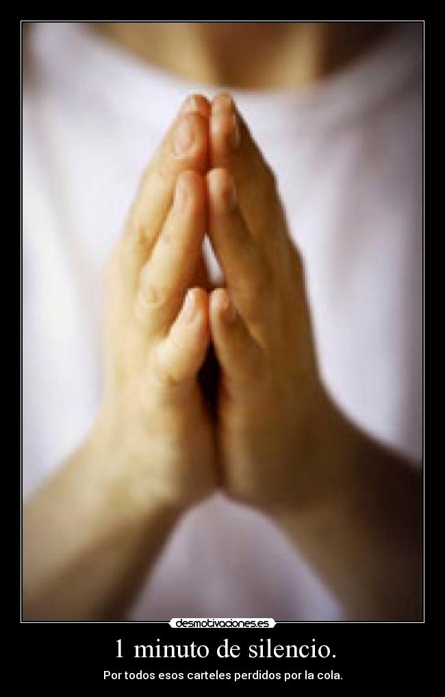 1 minuto de silencio. - 